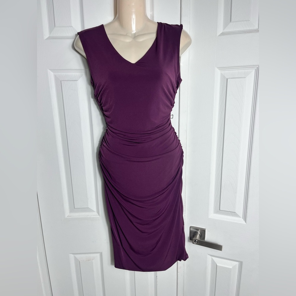 Halogen Deep Purple Midi Dress